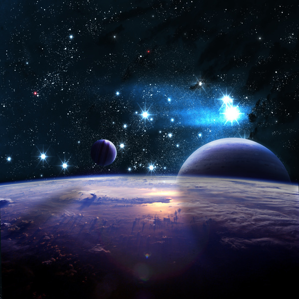 宇宙中的星球表面圖片