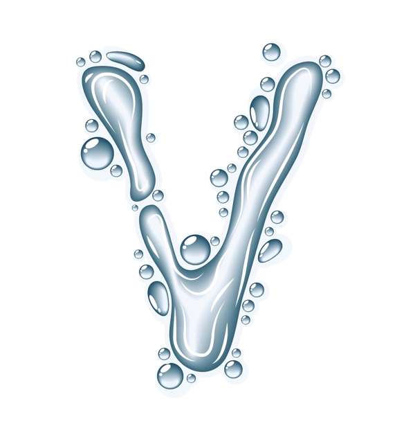 水的液體載體的字母