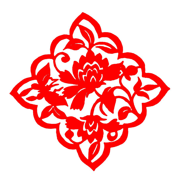 花鳥窗花剪紙民間美術(shù)0115