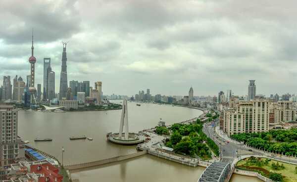 上海市中心浦江两岸图片