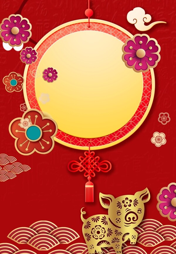 中国风传统新年背景素材
