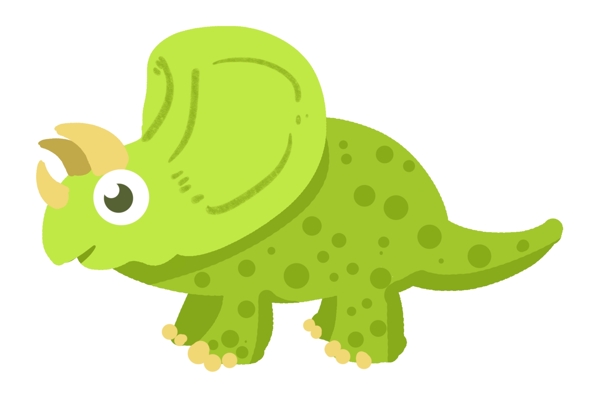 绿色的动物恐龙插画