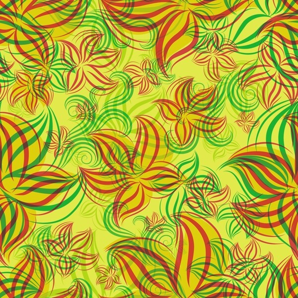 花卉紋理背景矢量圖