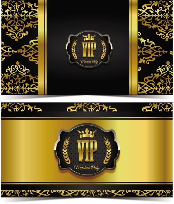 金色歐式花紋vip卡圖片