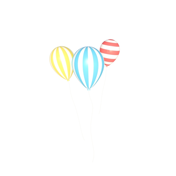 C4D立体61儿童节气球海报装饰