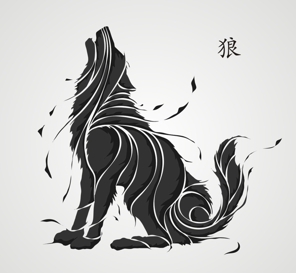 抽象狼