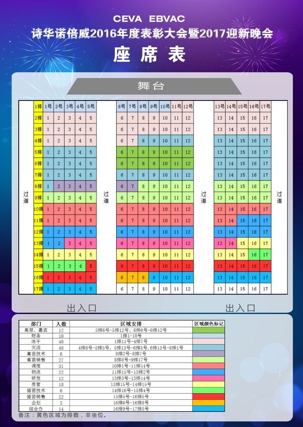 晚會座位圖設(shè)計