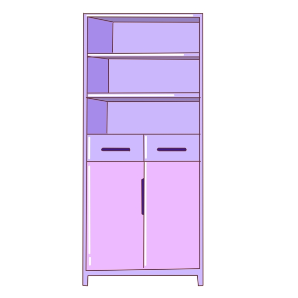 漂亮的紫色柜子插画