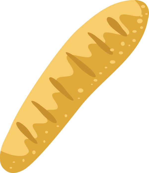 美味食物小麦面包免扣图标