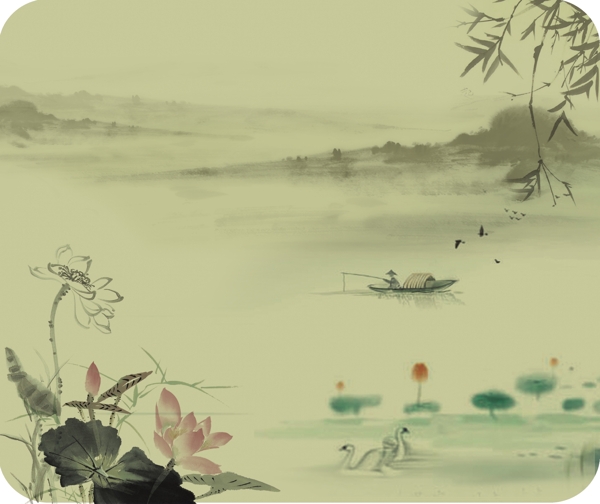 原創(chuàng)中國風(fēng)水墨鼠標(biāo)墊