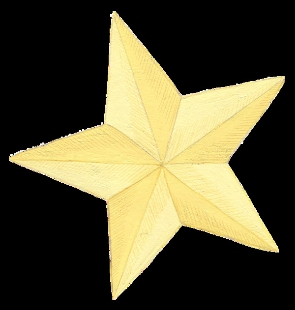 立体五角星透明素材