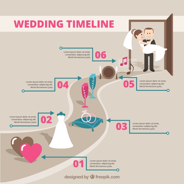 婚禮的時間infography