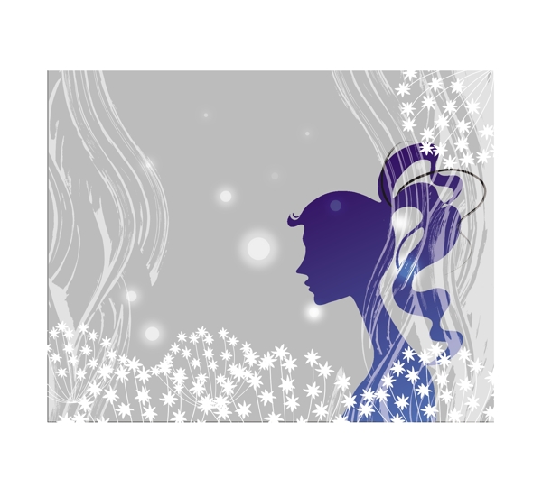 時尚花樣女人矢量圖41