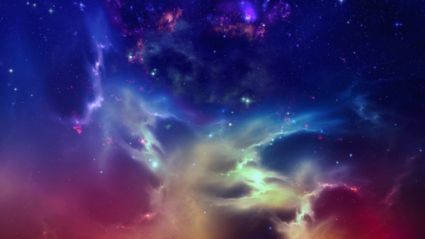 夢(mèng)幻多彩唯美星空背景
