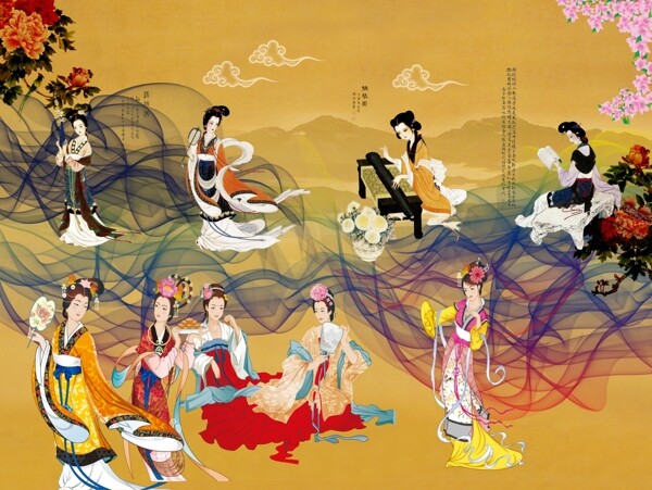 新中式背景墻