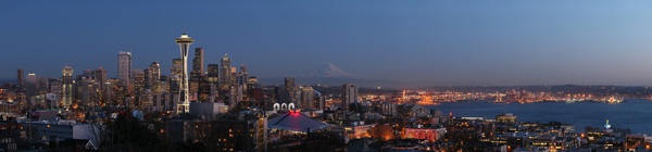 西雅图城市夜景图片