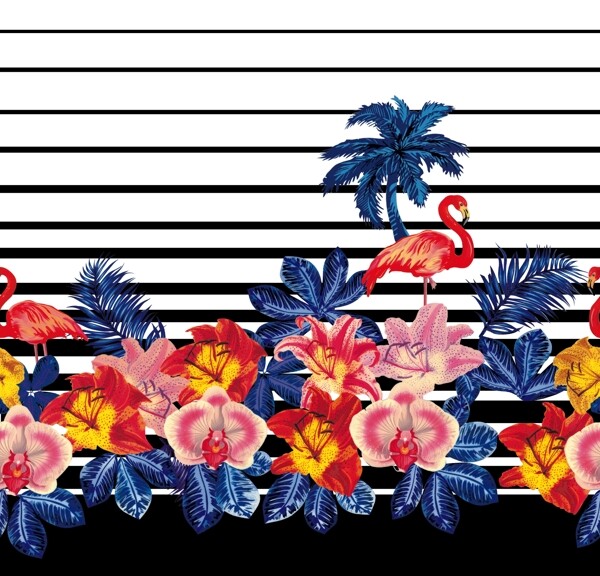 定位花數(shù)碼印花印花圖案