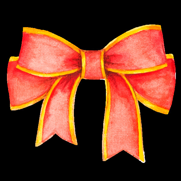 紅色蝴蝶結(jié)透明素材