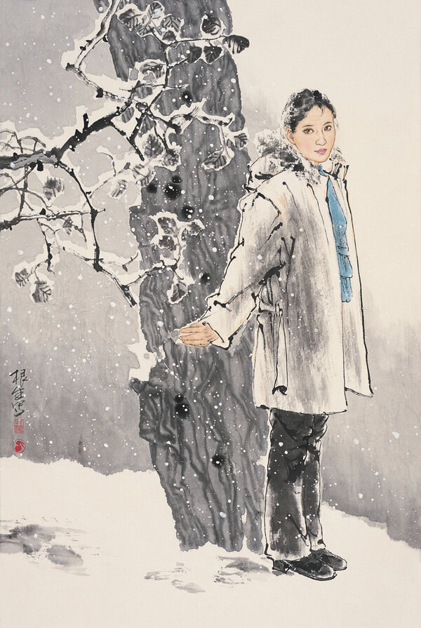 山陰雪中有玉人