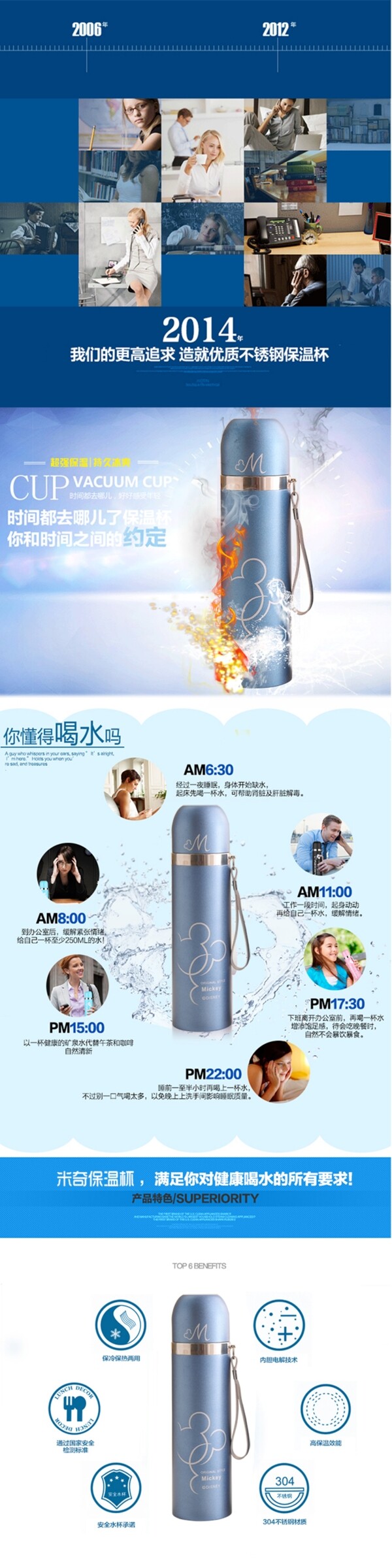 保溫杯詳情頁模版設計psd