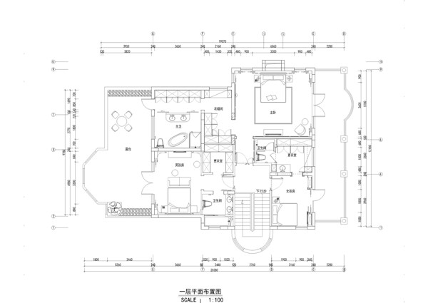 歐式現(xiàn)代家裝平面圖