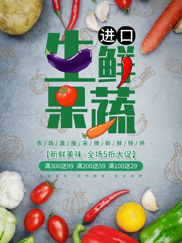 生鲜果蔬宣传海报