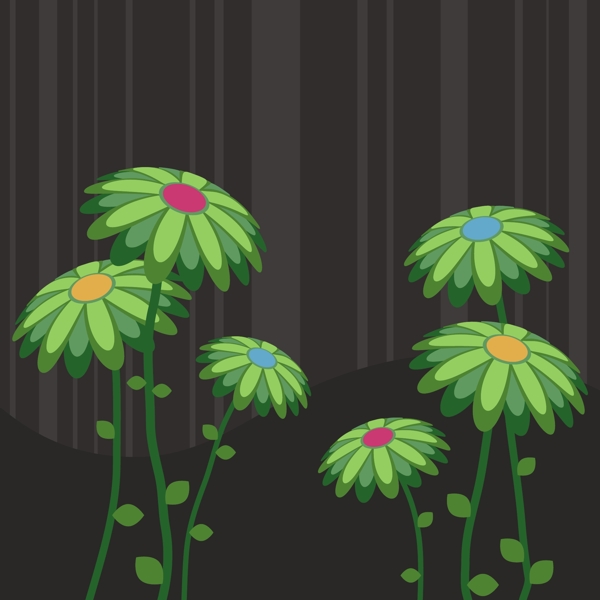 綠色的花朵
