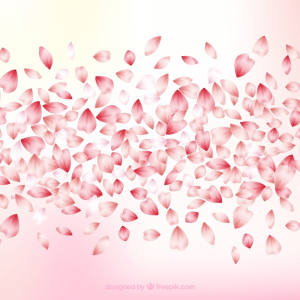 粉色樱花花瓣无缝背景矢量素材
