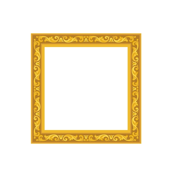金黄英伦欧式华丽相框边框元素