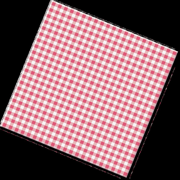 红白格子桌布透明素材