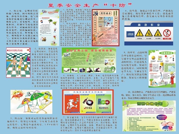 夏季安全生产十防图解图片