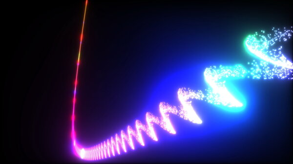 炫彩发光螺旋曲线图片