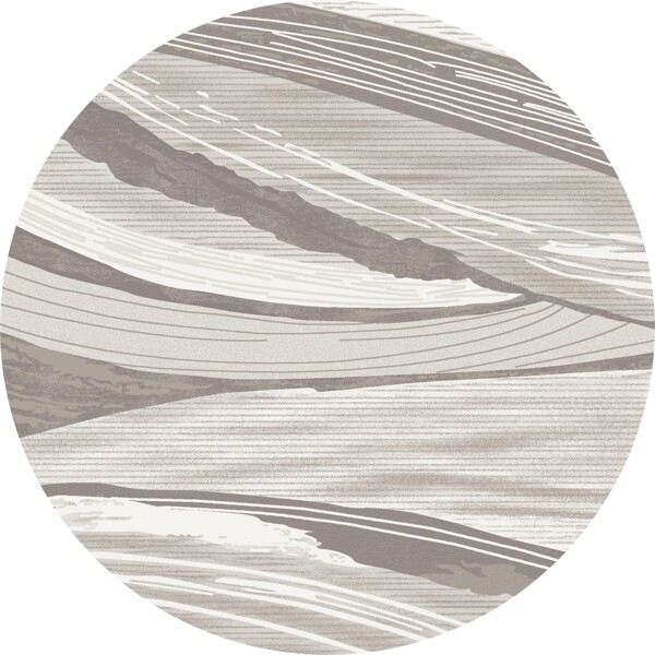现代灰色北欧简约几何圆形地毯地垫图案设计