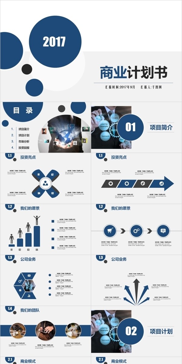 商業(yè)計劃書PPT模版