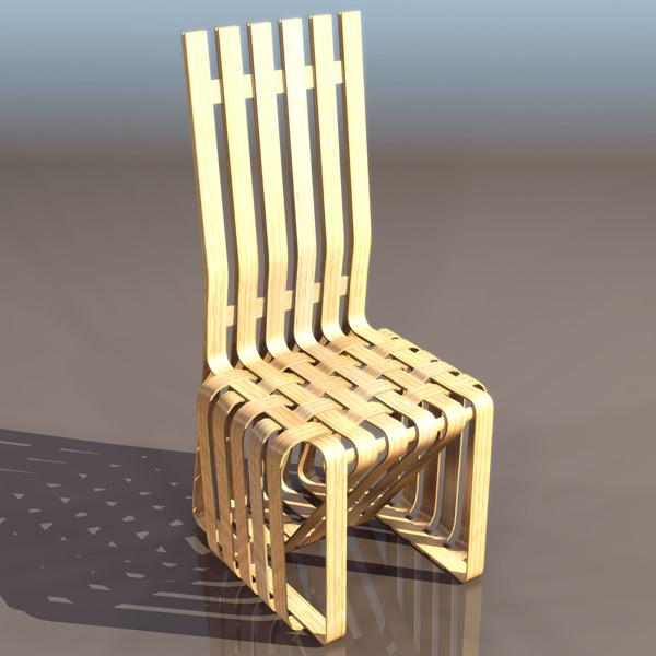 藤椅子3D模型