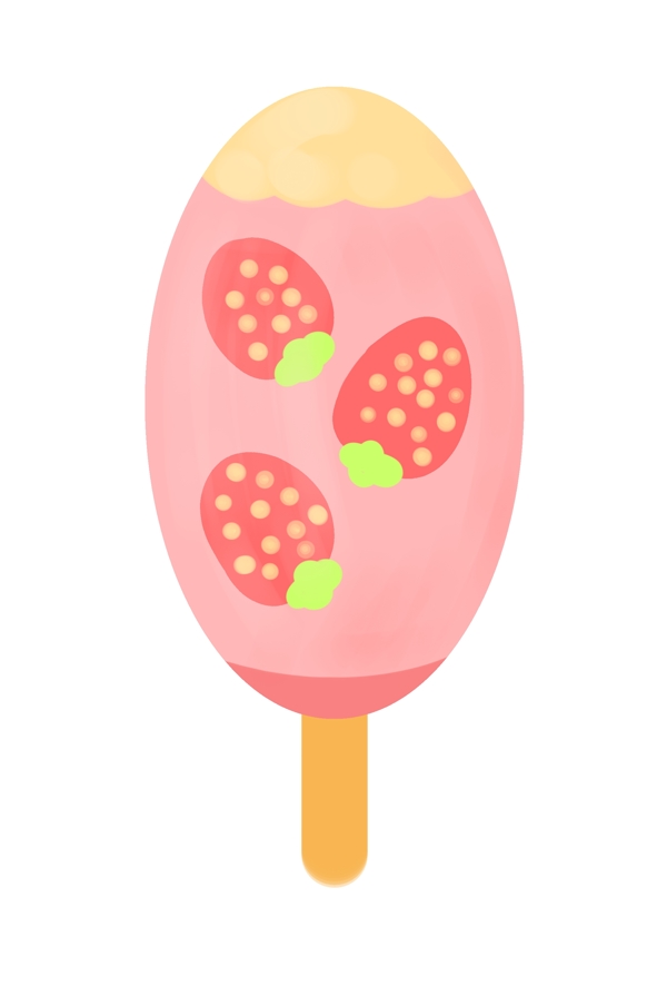 草莓图案冰淇淋设计