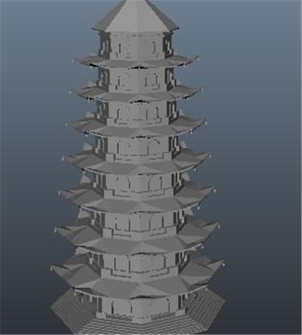 尖塔建筑游戏模型