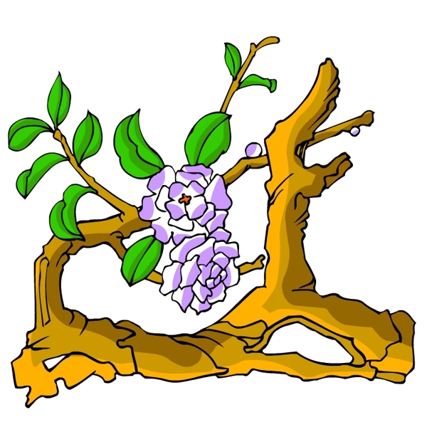 花卉古典插畫
