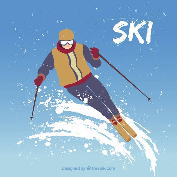 滑雪者的插图