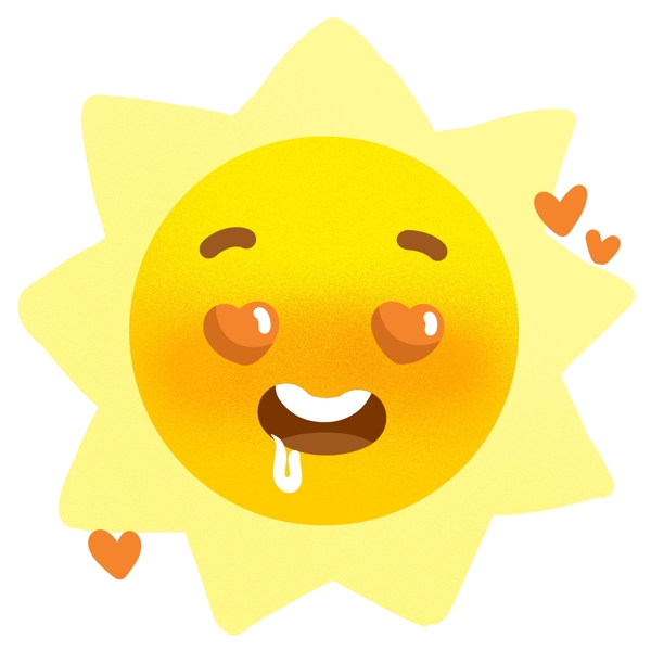 日月星辰太阳烈日表情卡通可爱天气阳光行星