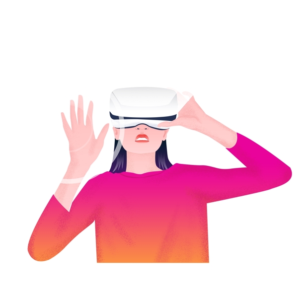時尚VR虛擬世界體驗者