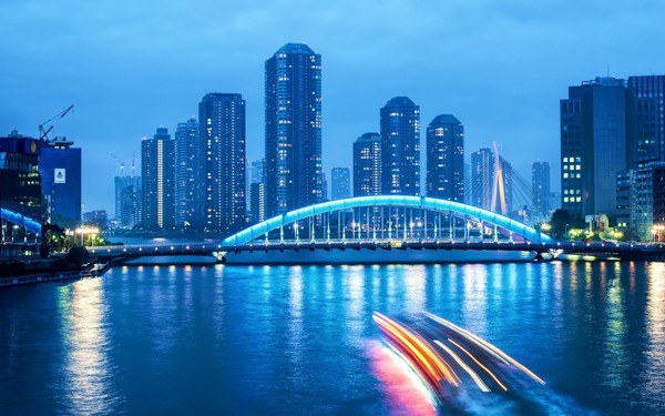 东京夜景景观桥图片