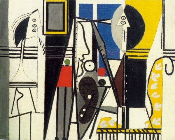 1928Lepeintreetsonmod濡塭西班牙画家巴勃罗毕加索抽象油画人物人体油画装饰画