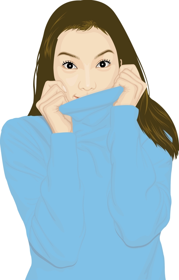 插畫時尚美女百態(tài)美女圖片