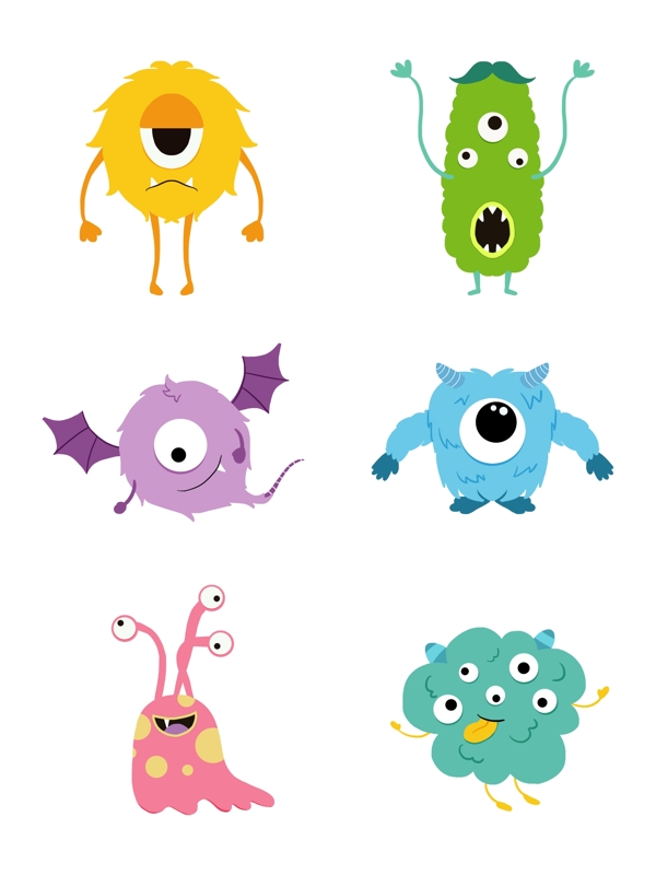 卡通怪兽外星人细菌图片