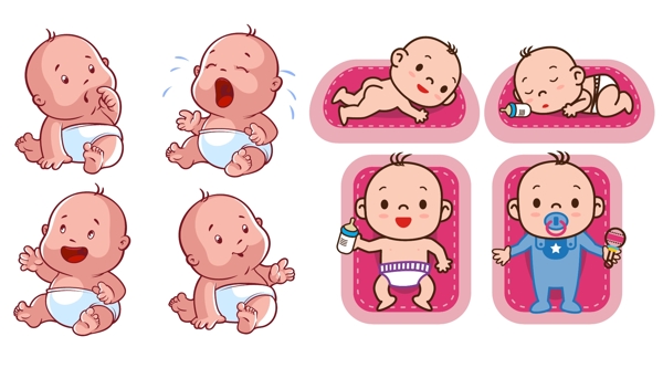 可爱卡通彩绘婴儿宝宝