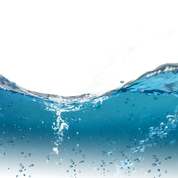 动感水面蓝色水花水滴元素