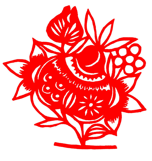 花鳥窗花剪紙民間美術(shù)0117