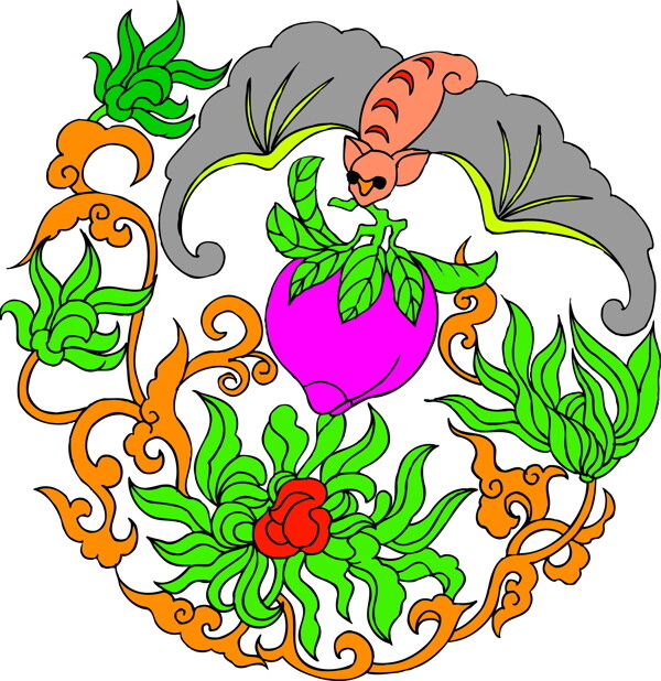 鳥(niǎo)獸吉祥插圖裝飾