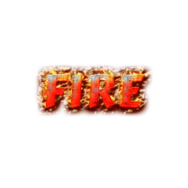 抽象燃烧的火字体